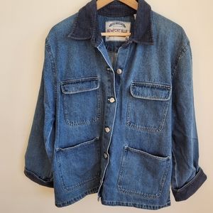 Vintage newport blue denim corduroy jean jacket